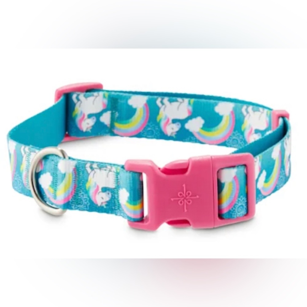 YOULY The Happy-Go-Lucky Rainbows and Unicorns Dog Collar